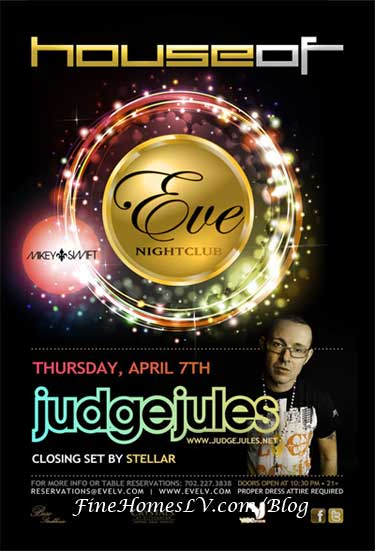 DJ Judge Jules at Eve Nightclub