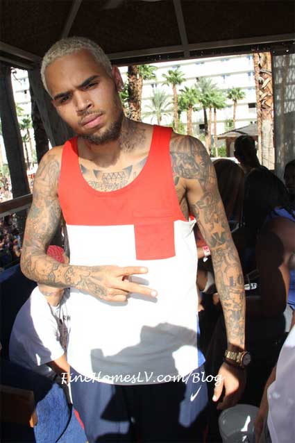 Chris Brown at Rehab Sunday Party