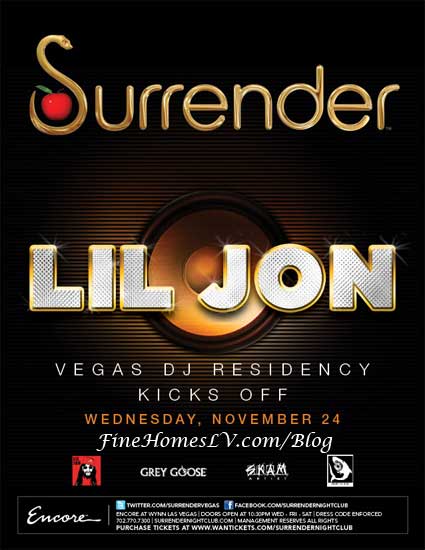 Lil Jon at Surrender Nightclub Nov 23