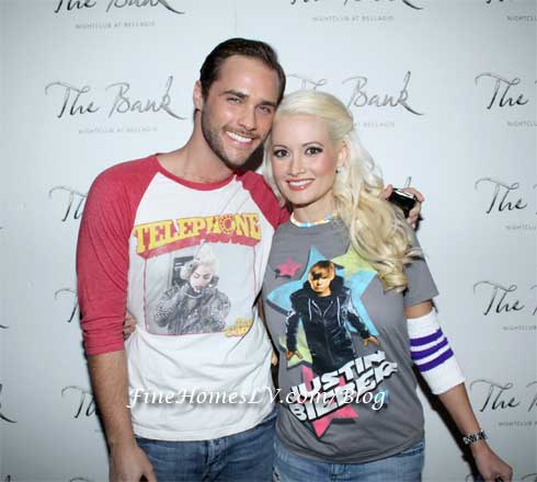Josh Strickland and Holly Madison at The Bank Josh Strickland and Holly Madison at The Bank