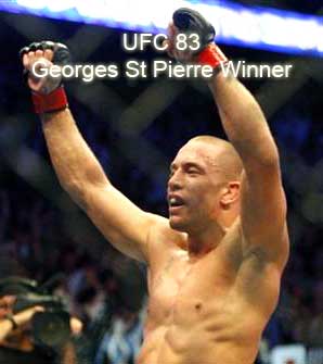UFC 83 Winner St Pierre