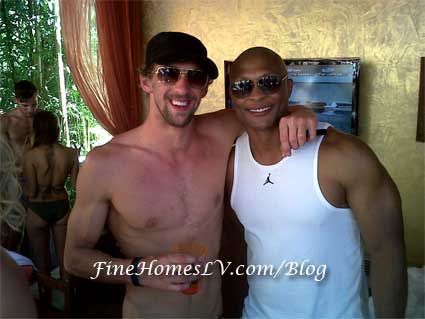 Michael Phelps and Eddie George